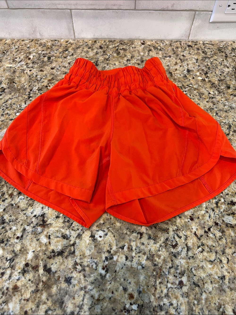 lululemon athletica Bright Orange Running Shorts